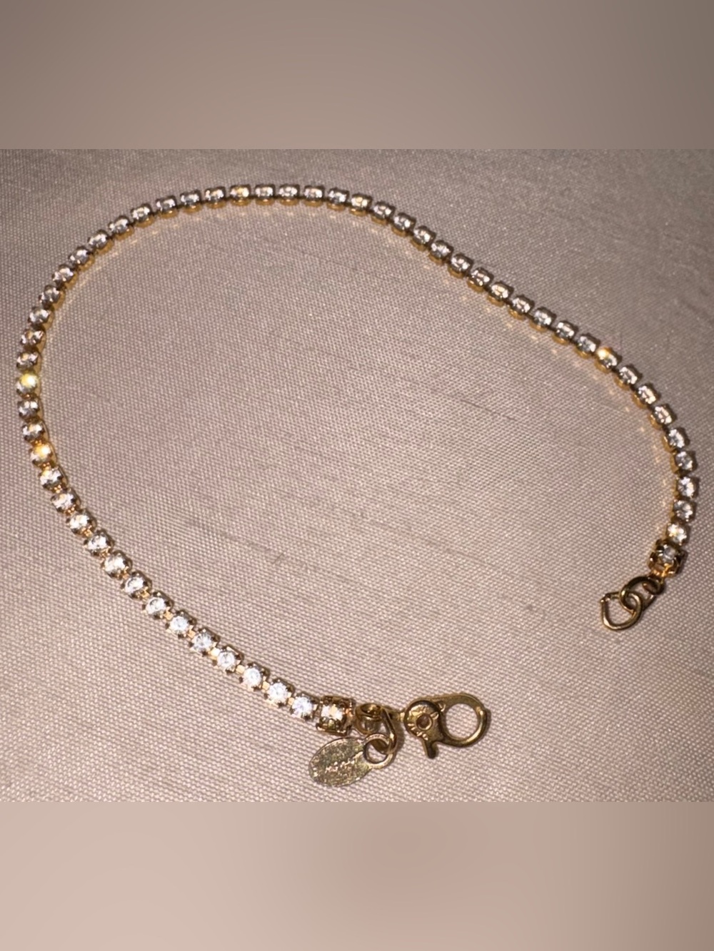 Monet Gold Bracelet with Clear Crystal Stones